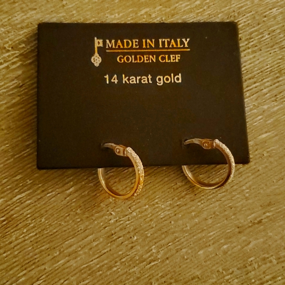 14k Italian Gold Hoop Earrings